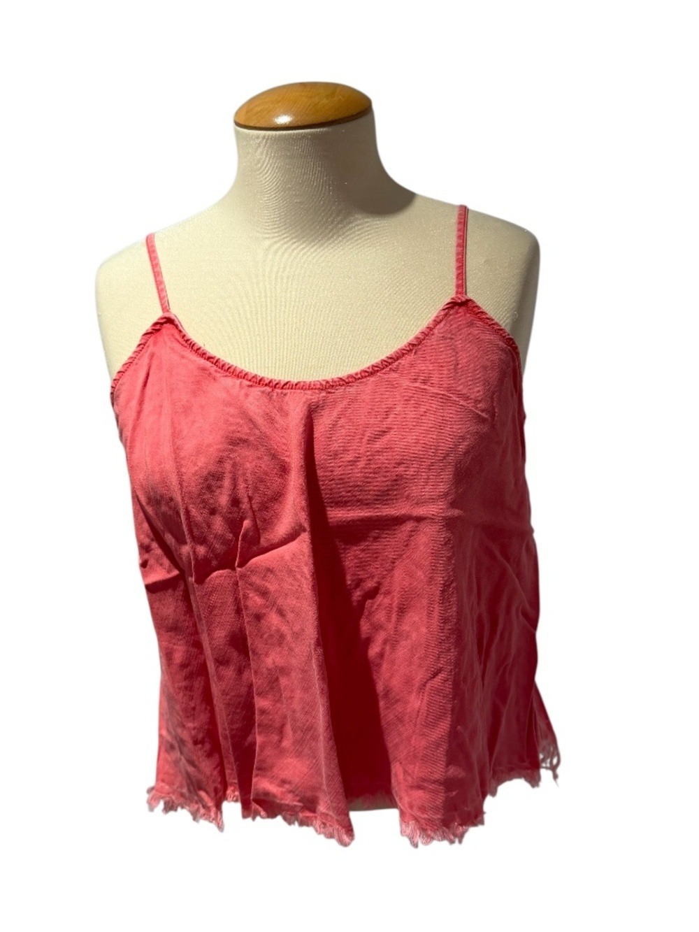 FREE PEOPLE coral lace detail boho drapey cami tank - size S